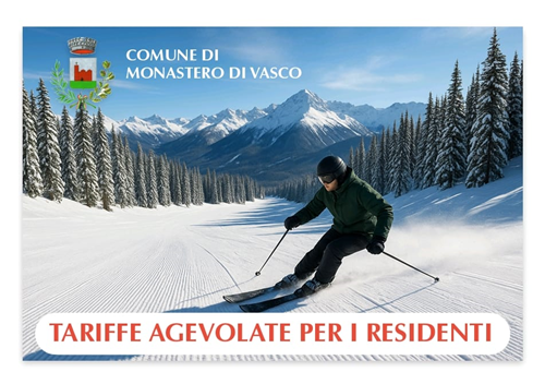 Monastero di Vasco, accordo con Mondolè Ski: tariffe agevolate sulle piste per i residenti