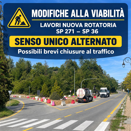 Lavori per la nuova rotatoria - modifiche alla viabilità